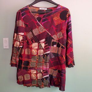 Christine Laure (made in France) beautiful blouse sequins embellished. New